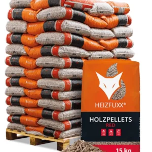 Heizfuxx Holzpellets Red 15kg x 65 Sack 975kg Palette